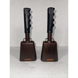(2) 10 Inch Steel Cowbells with Handle Cheering Bell for Sports‎ Events LOUD